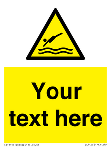 Custom Warning diving area